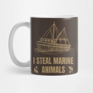 I Steal Marine Animals - Vintage Style Mug